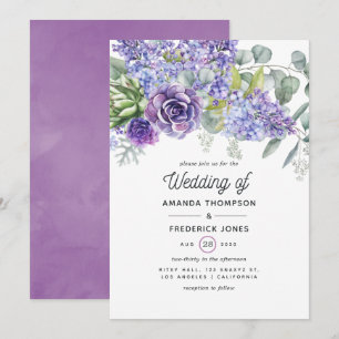 Invitation Mariage de Succulents d'Eucalyptus Tropical