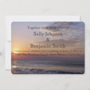 Invitation Mariage de Sunrise Beach
