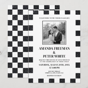 Invitation Mariage de tableau de bord de Parties scintillant
