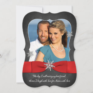 Invitation Mariage de tableau noir   Flèches rouges, argentée