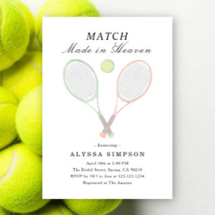 Invitation Mariage de Tennis Faits au Paradis Enterrement de