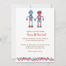 Mariage de thème Robot mignon