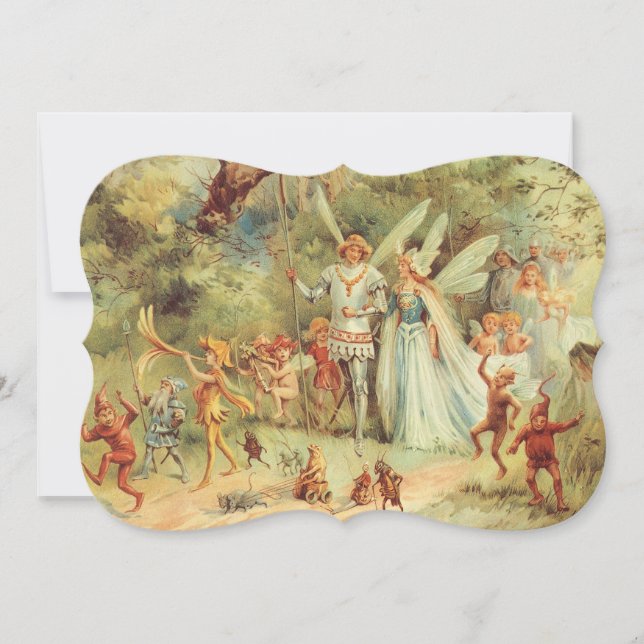 Invitation Mariage de Thumbelina et du Prince, Contes de Fées (Devant)