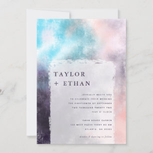 Invitation Mariage de toile peint moderne