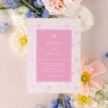 Mariage de toiles florales rose vif moderne