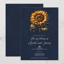 Mariage de tournesol bleu rustique