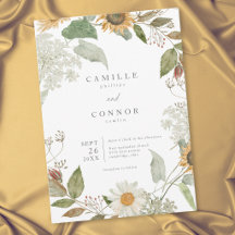 Mariage de tournesol floral rustique de fleur sauv