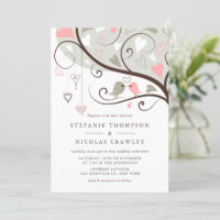 Mariage de tourterelles à lunettes rose et gris