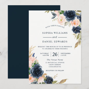 Invitation Mariage de toutes les saisons de la marine et de l