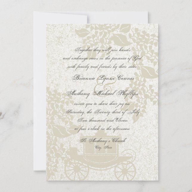 Invitation Mariage de transport romantique (Devant)