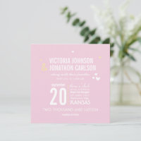 Mariage de typographie de Zag rose et jaune