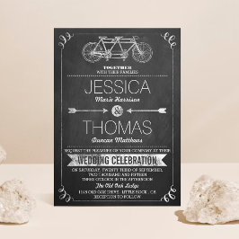 Invitation Mariage de typographie du tableau de bord de bicyc