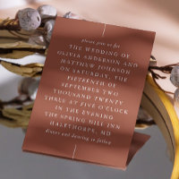 Mariage de typographie minimaliste moderne en terr