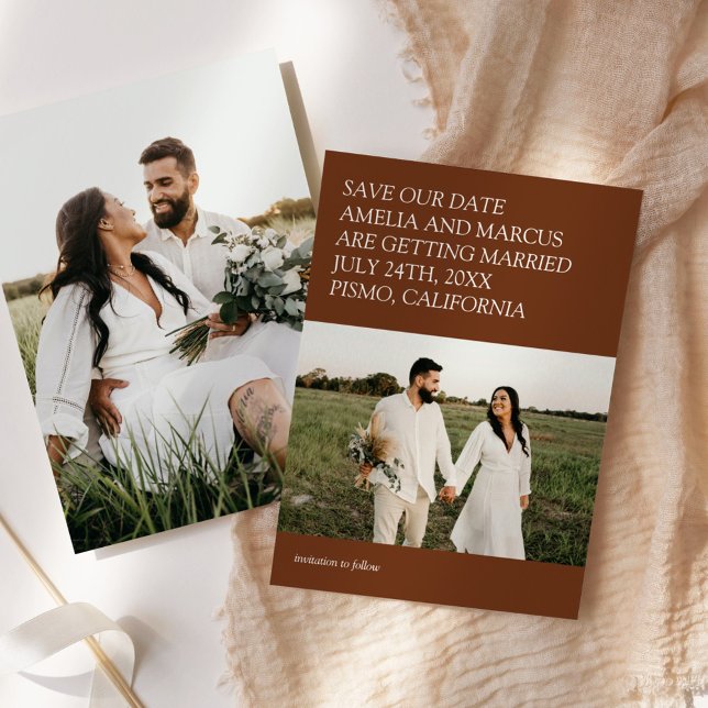 Invitation Mariage de typographie moderne et élégant Enregist (Créateur téléchargé)