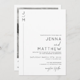 Invitation mariage de typographie moderne et minim