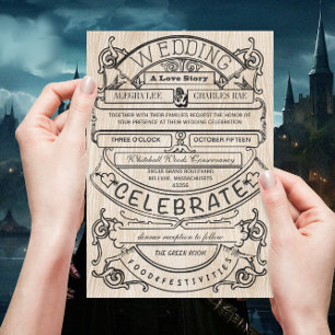 Invitation Mariage de typographie moderne et vintage