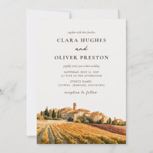 Invitation Mariage de Vendanges en Toscane dans un Vignoble D