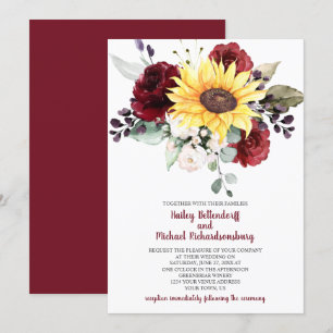 Invitation Mariage de verdure des Roses de la Bourgogne de Su