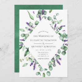 Invitation Mariage de verdure Eucalyptus Lavender