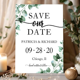 Invitation Mariage de verdure Sauvegarder la date