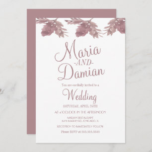 Invitation Mariage de vidage couleur aquarelle