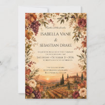 Mariage de vignoble automnal rustique