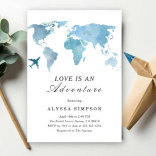 Invitation Mariage de Voyage L'Amour Est Une Aventure