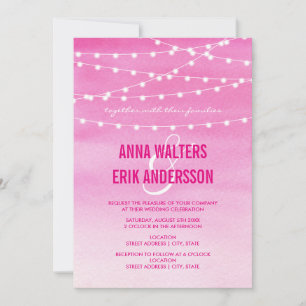 Invitation Mariage de voyants de chaîne d'aquarelle