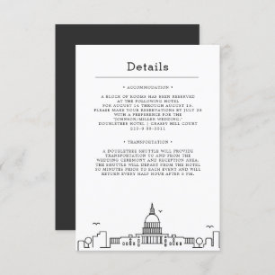 Invitation Mariage de Washington DC   Détails de l'invité