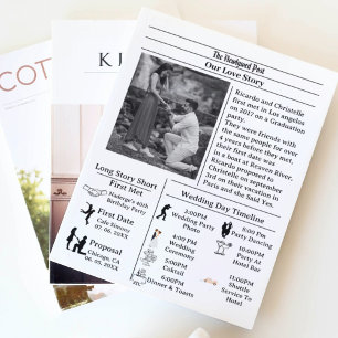 Invitation mariage décontracté du journal de script enregistr