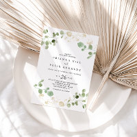 Mariage Décontracté Gold Confetti Eucalyptus Folia