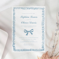 Mariage d'Elopement bleu français tiré à la main
