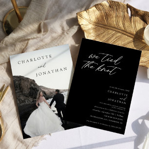 Invitation Mariage d'Elopement photo minimaliste moderne