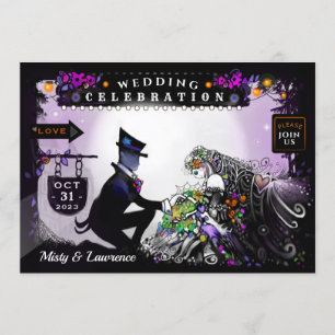 Invitation Mariage D'Enchantement D'Halloween - Avec