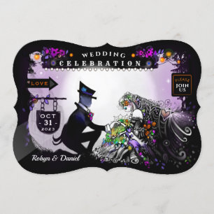 Invitation Mariage d'enchantement d'Halloween - Avec