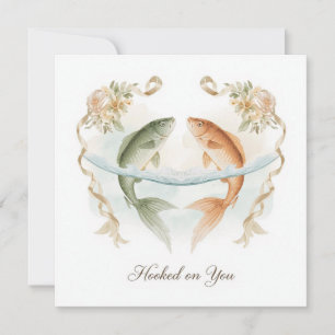 Invitation Mariage des amoureux de la pêche Envoûtés par vous