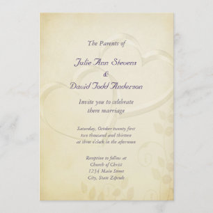 Invitation Mariage des deux coeurs