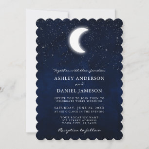 Invitation Mariage des étoiles de lune céleste