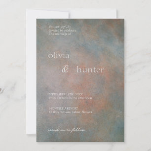 Invitation Mariage des nuages de coucher de soleil