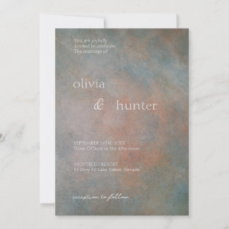 Invitation Mariage des nuages de coucher de soleil