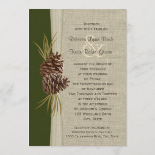 Invitation Mariage des pins de bois