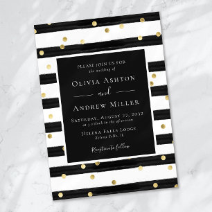 Invitation Mariage des points d'huile d'or de bande