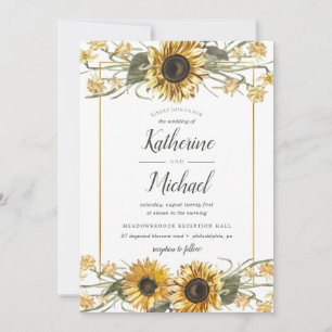 Invitation Mariage des tournesols d'été