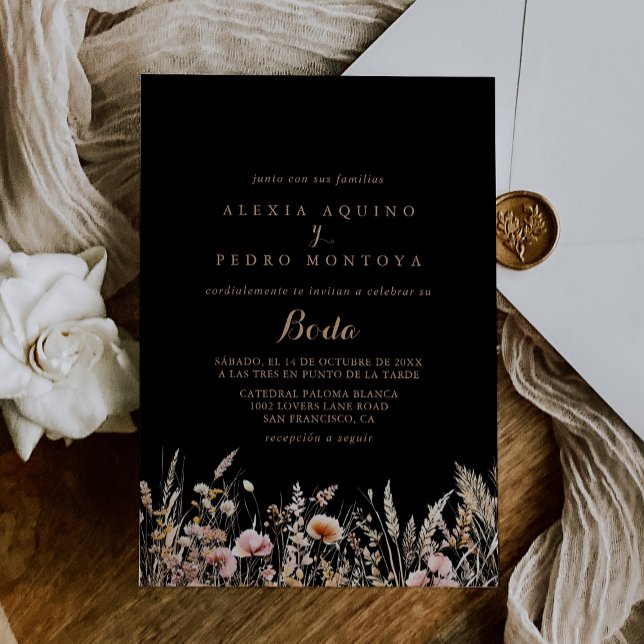 Invitation Mariage d'Espagne de la prairie sauvage (Créateur téléchargé)