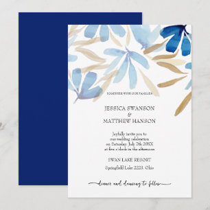 Invitation Mariage d'été bleu clair