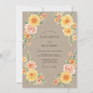 Invitation Mariage d'été bronzé radieux