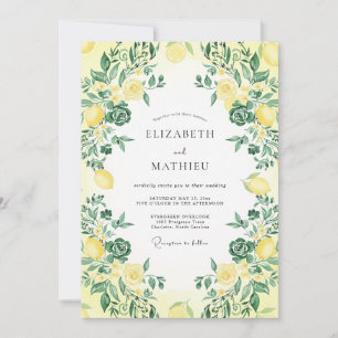 Invitation Mariage d'été Citrus Jaune Vivid