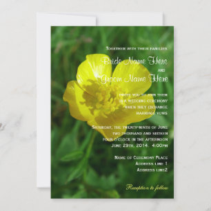Invitation Mariage d'été de la coupe de beurre jaune fleur sa