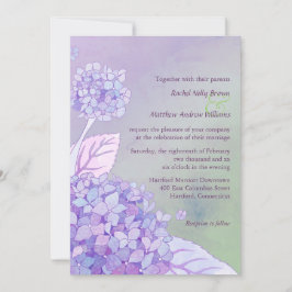 Invitation Mariage d'été de Purple Hydrangeas