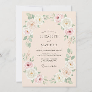 Invitation Mariage d'été débordant de pêches